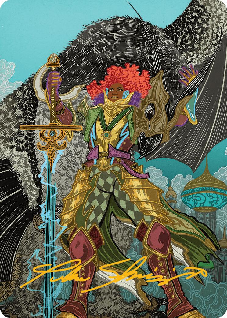 Caradora, Heart of Alacria Art Card (3/54) (Gold-Stamped Signature) [Aetherdrift Art Series] | Good Games Modbury