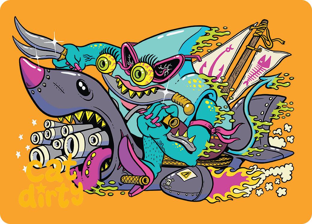 Fearless Swashbuckler Art Card (Gold-Stamped Signature) [Aetherdrift Art Series] | Good Games Modbury