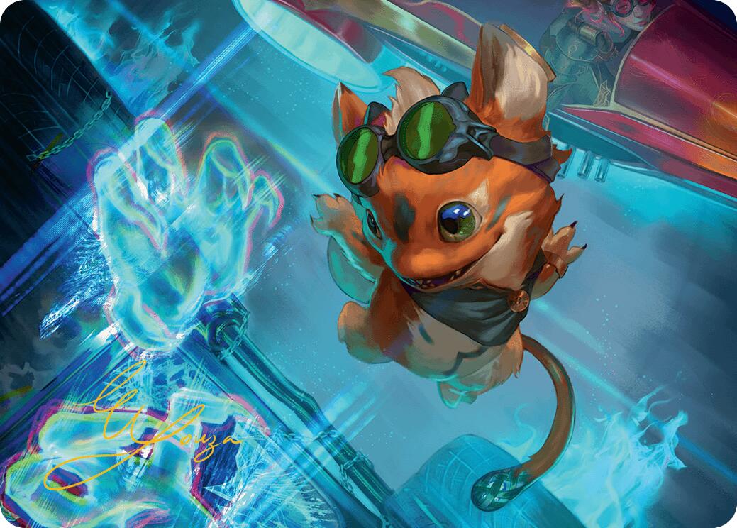 Loot, the Pathfinder Art Card (Gold-Stamped Signature) [Aetherdrift Art Series] | Good Games Modbury