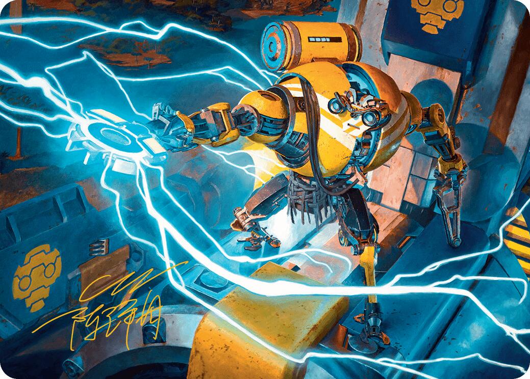 Mendicant Core, Guidelight Art Card (12/54) (Gold-Stamped Signature) [Aetherdrift Art Series] | Good Games Modbury