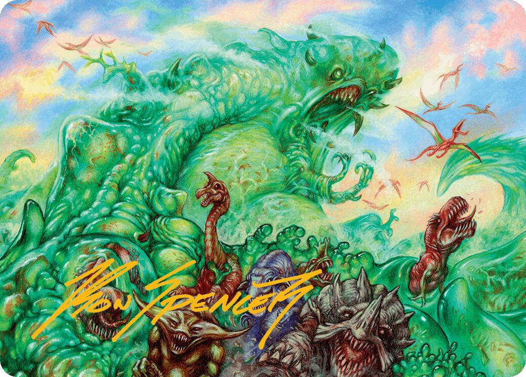 Mimeoplasm, Revered One Art Card (Gold-Stamped Signature) [Aetherdrift Art Series] | Good Games Modbury