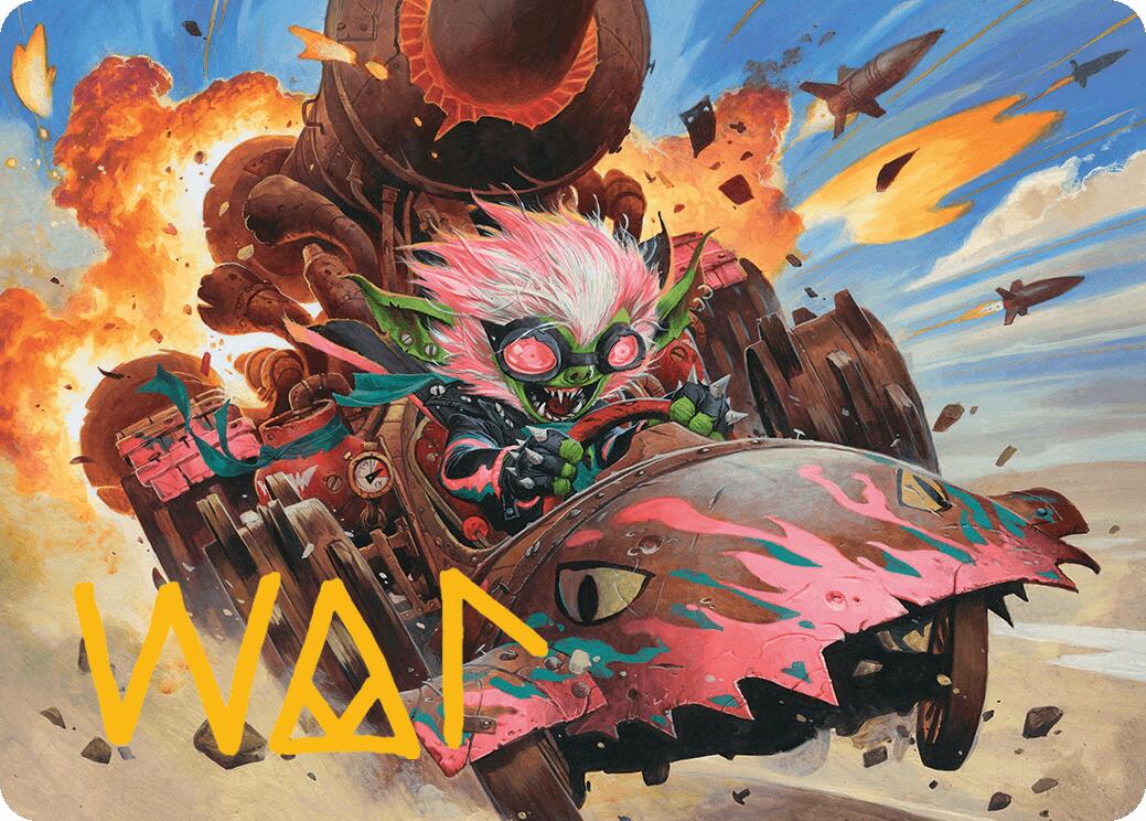 Redshift, Rocketeer Chief Art Card (Gold-Stamped Signature) [Aetherdrift Art Series] | Good Games Modbury