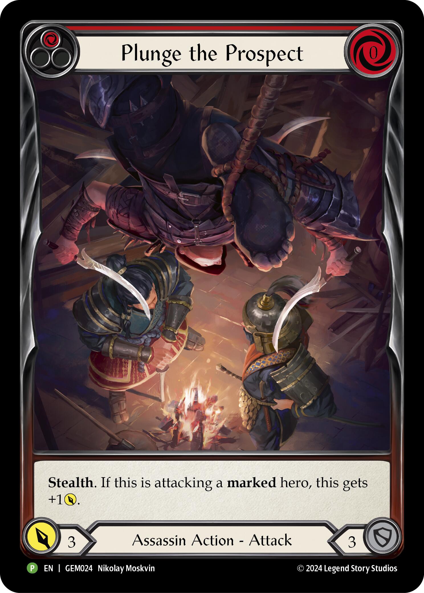 Plunge the Prospect (Red) [GEM024] (GEM Pack 1)  Rainbow Foil | Good Games Modbury