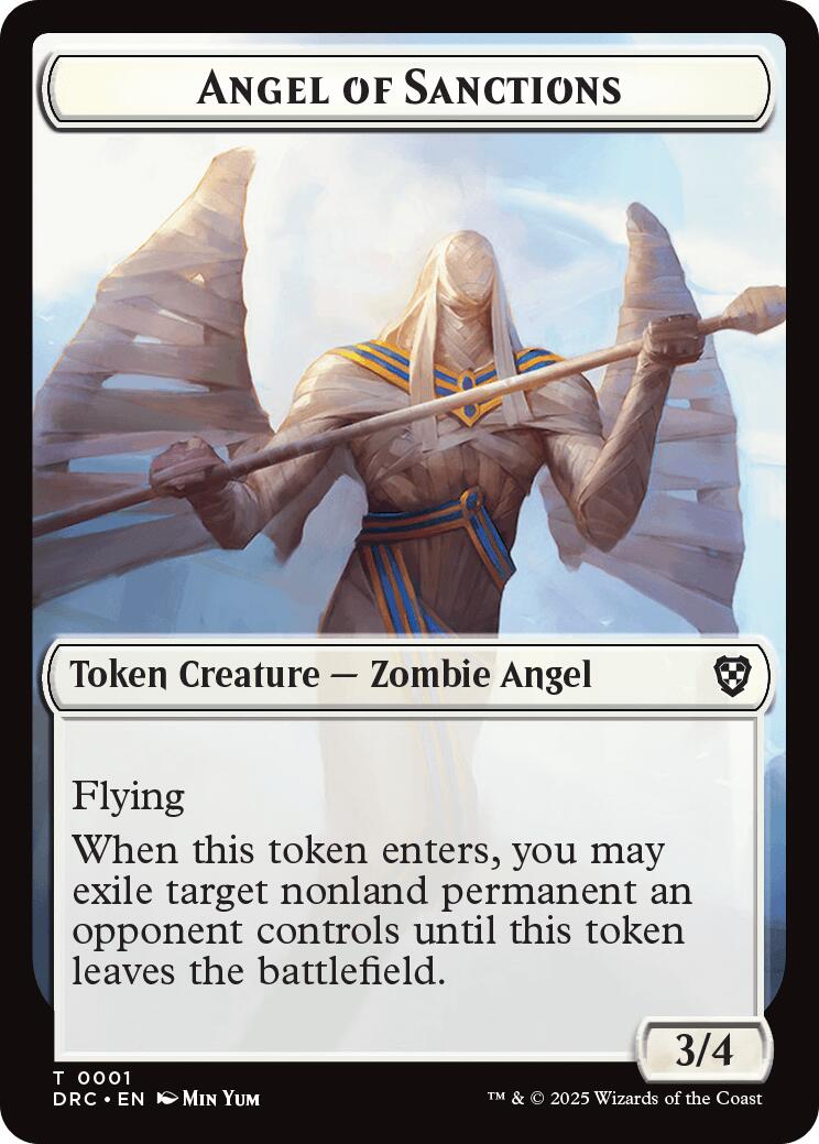 Angel of Sanctions // Zombie (0003) Double-Sided Token [Aetherdrift Tokens] | Good Games Modbury