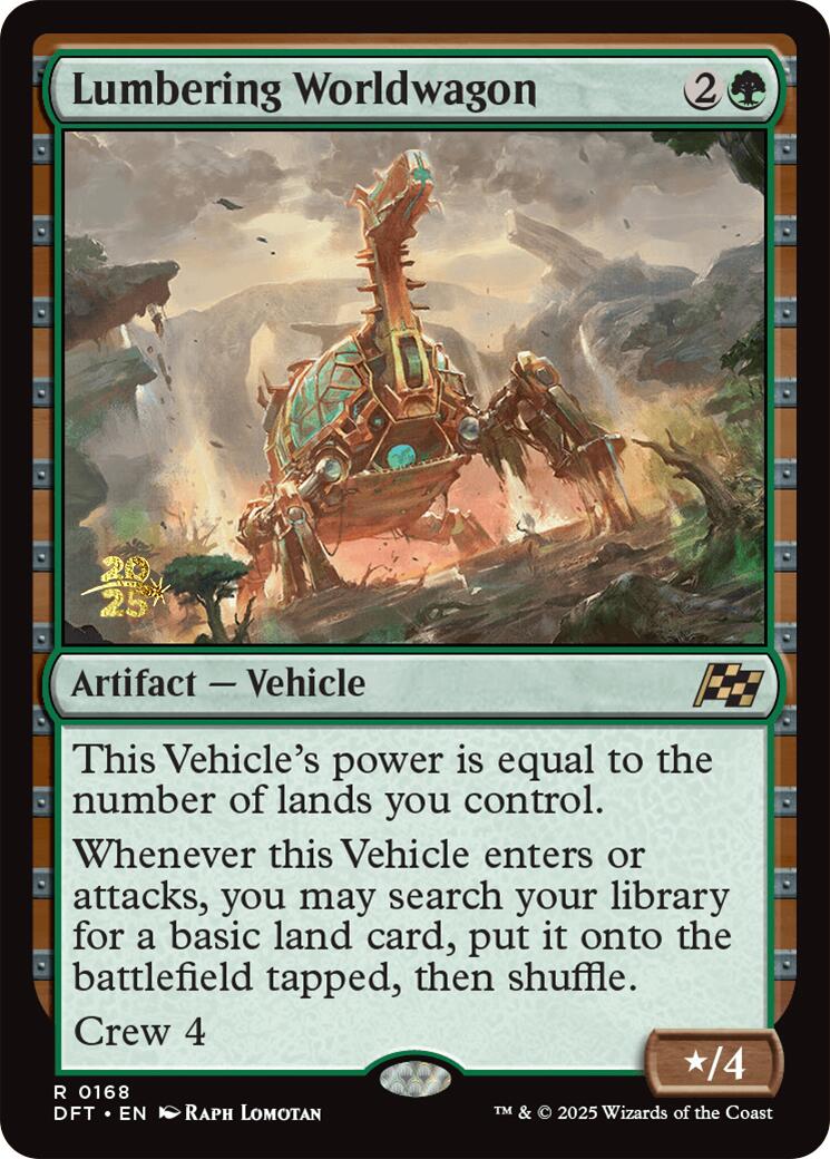Lumbering Worldwagon [Aetherdrift Prerelease Promos] | Good Games Modbury