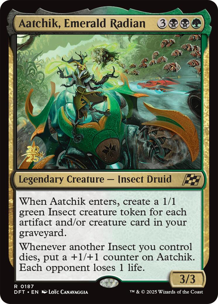 Aatchik, Emerald Radian [Aetherdrift Prerelease Promos] | Good Games Modbury