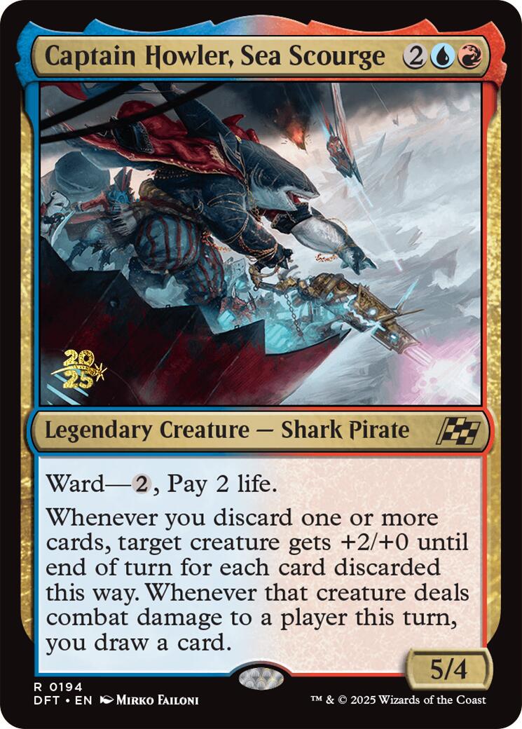 Captain Howler, Sea Scourge [Aetherdrift Prerelease Promos] | Good Games Modbury