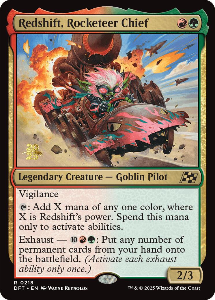Redshift, Rocketeer Chief [Aetherdrift Prerelease Promos] | Good Games Modbury
