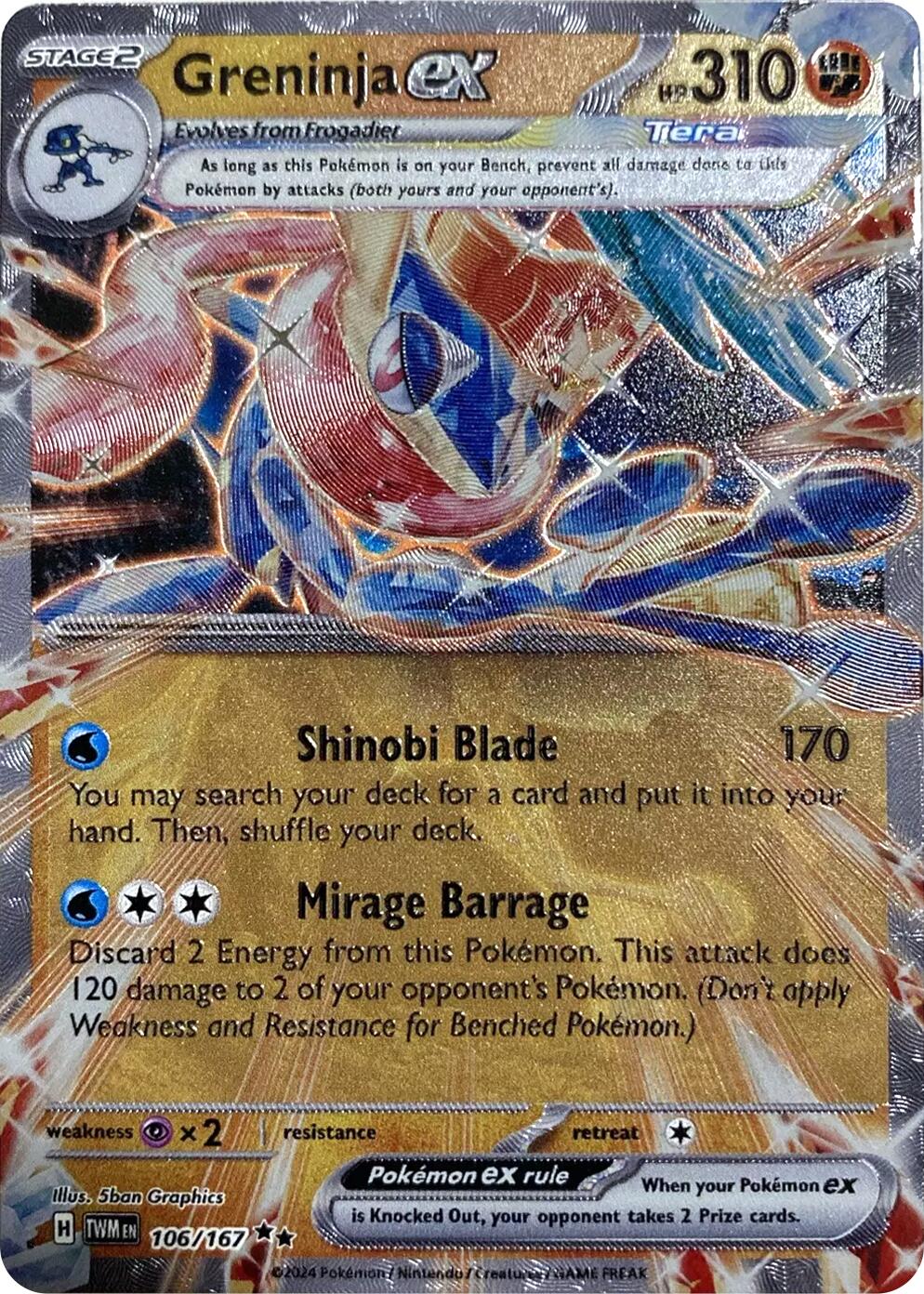 Greninja ex (106/167) (GameStop Metal Card) [Miscellaneous Cards] | Good Games Modbury