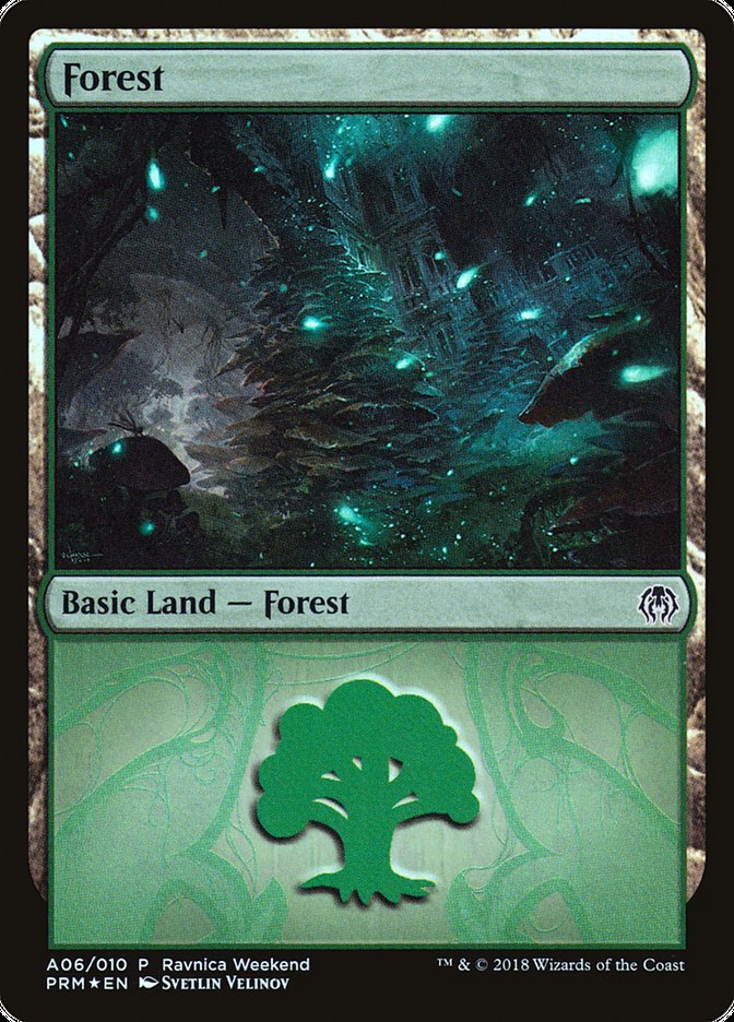 Forest (A06) [Ravnica Allegiance Ravnica Weekend] | Good Games Modbury