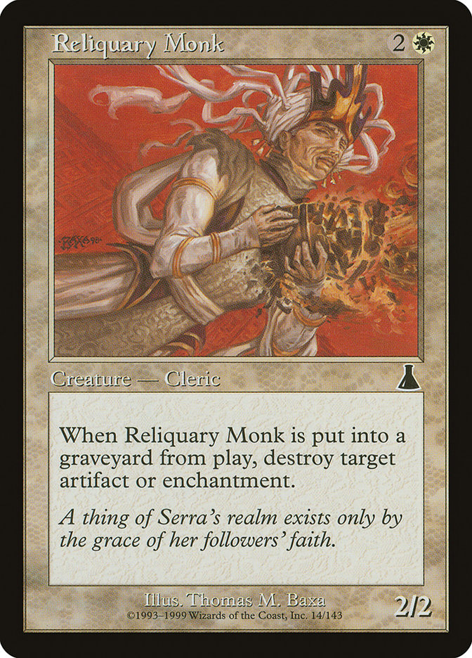 Reliquary Monk 14/143 (Urza's Destiny)  - Foil | Good Games Modbury