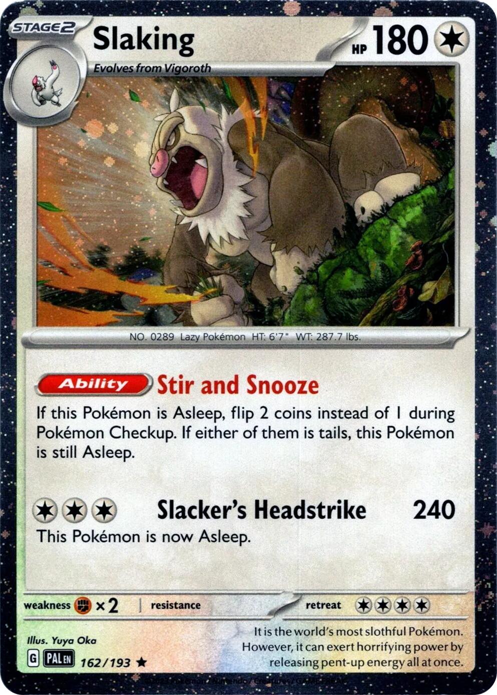 Slaking (162/193) (Cosmos Holo) [Scarlet & Violet: Paldea Evolved] | Good Games Modbury