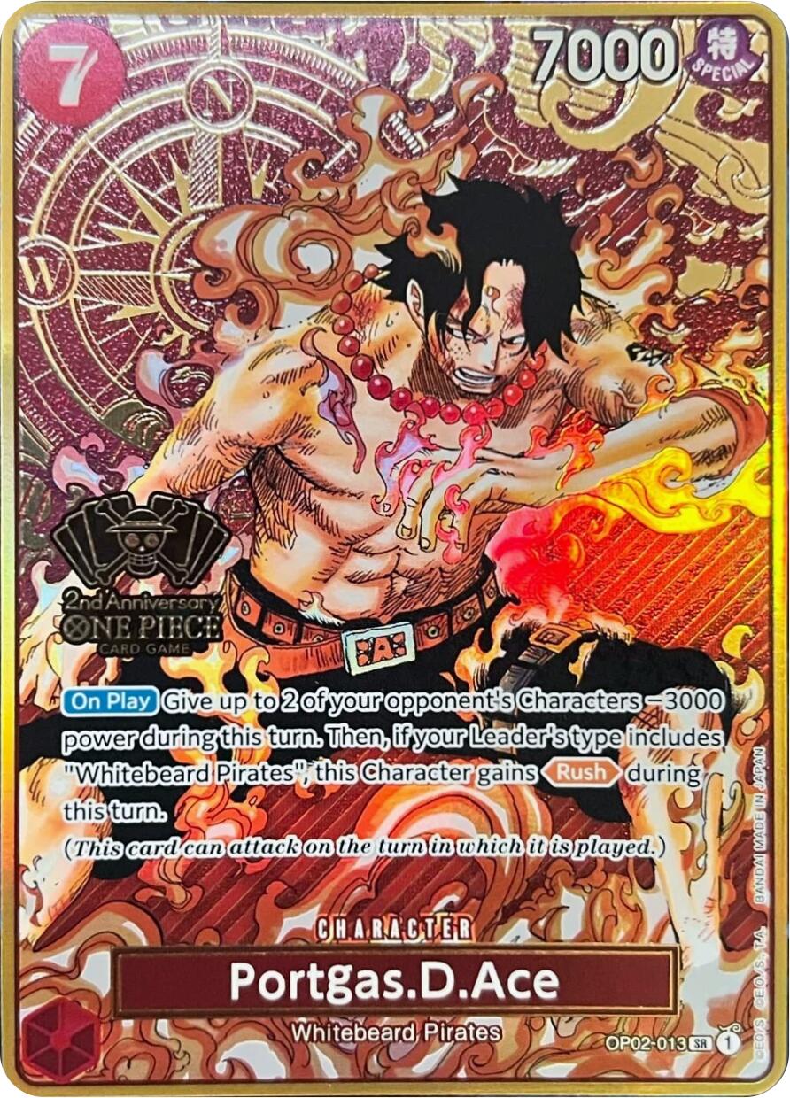 Portgas.D.Ace (Japanese Version 2nd Anniversary Set) [One Piece Promotion Cards] | Good Games Modbury