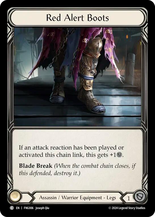 Red Alert Boots [FNG006] (The Hunted Fang Blitz Deck) | Good Games Modbury