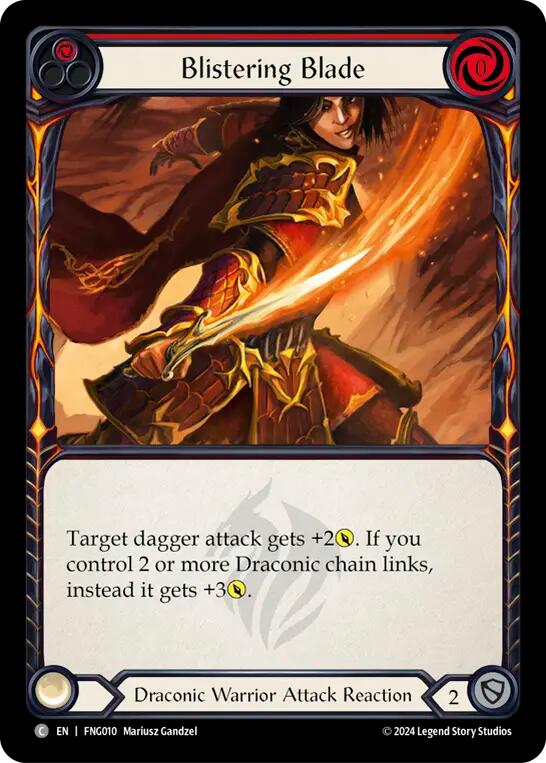 Blistering Blade (Red) [FNG010] (The Hunted Fang Blitz Deck) | Good Games Modbury