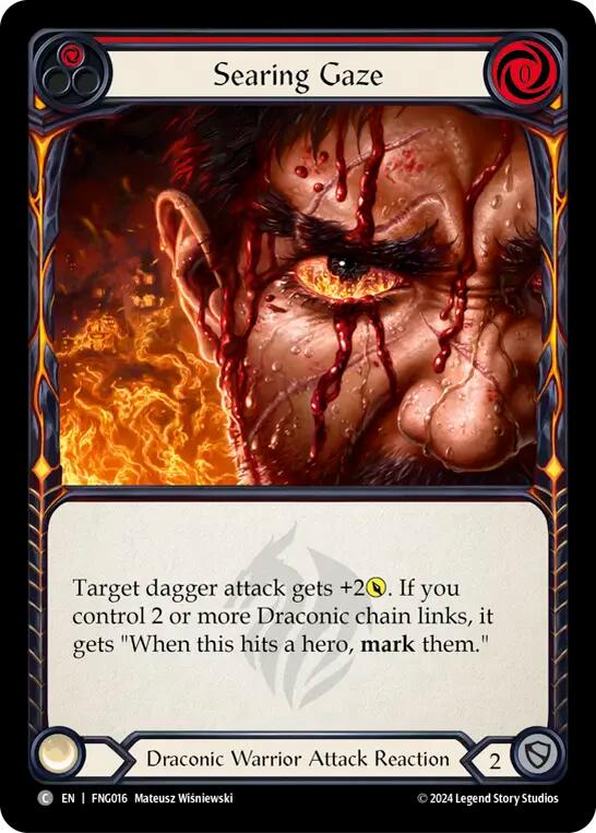 Searing Gaze (Red) [FNG016] (The Hunted Fang Blitz Deck) | Good Games Modbury