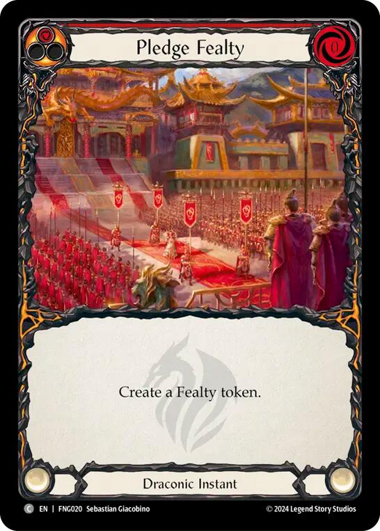 Pledge Fealty (Red) [FNG020] (The Hunted Fang Blitz Deck) | Good Games Modbury