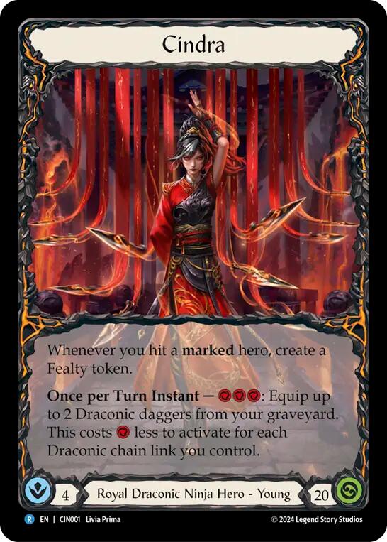 Cindra [CIN001] (The Hunted Cindra Blitz Deck)  Rainbow Foil | Good Games Modbury