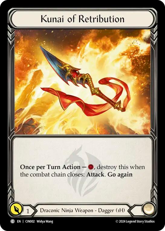 Kunai of Retribution [CIN002] (The Hunted Cindra Blitz Deck) | Good Games Modbury