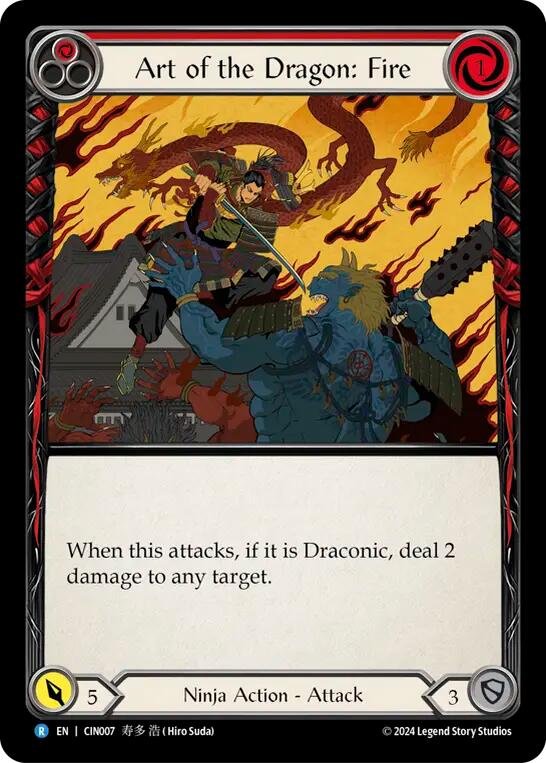 Art of the Dragon: Fire [CIN007] (The Hunted Cindra Blitz Deck) | Good Games Modbury