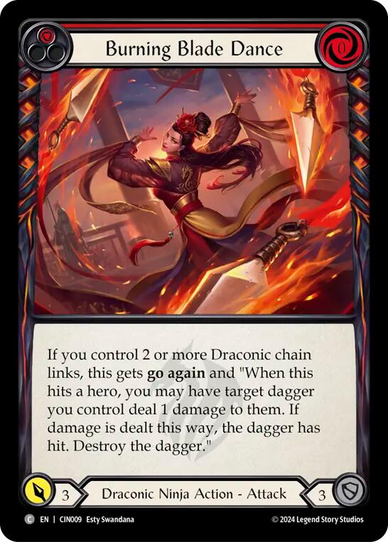 Burning Blade Dance (Red) [CIN009] (The Hunted Cindra Blitz Deck) | Good Games Modbury