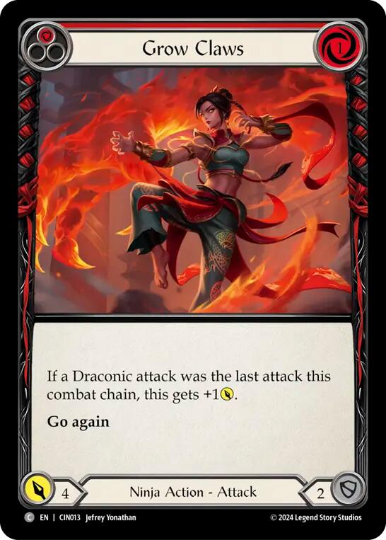 Grow Claws (Red) [CIN013] (The Hunted Cindra Blitz Deck) | Good Games Modbury