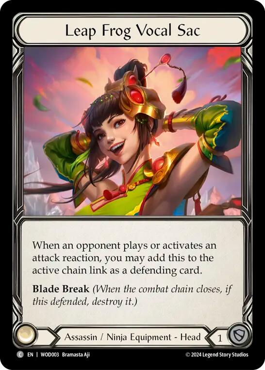 Leap Frog Vocal Sac [WOD003] (The Hunted Arakni, Web of Deceit Blitz Deck) | Good Games Modbury