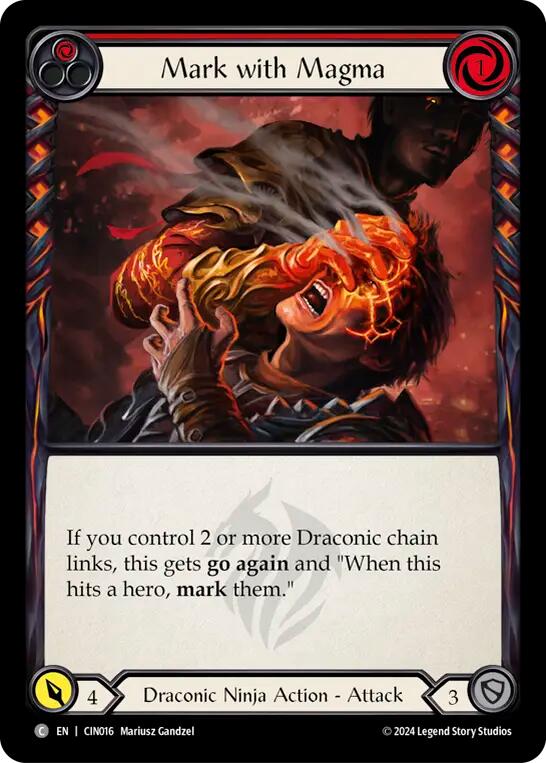 Mark with Magma (Red) [CIN016] (The Hunted Cindra Blitz Deck) | Good Games Modbury