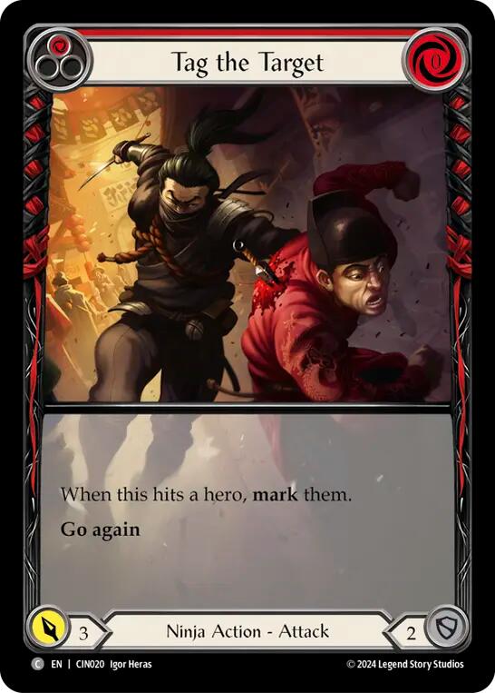 Tag the Target (Red) (Extended Art) [CIN020] (The Hunted Cindra Blitz Deck) | Good Games Modbury