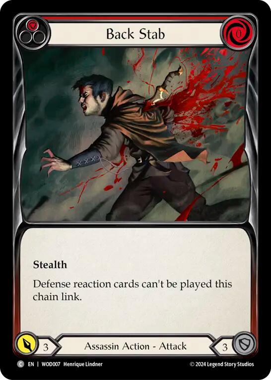 Back Stab (Red) [WOD007] (The Hunted Arakni, Web of Deceit Blitz Deck) | Good Games Modbury
