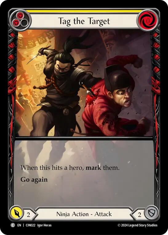 Tag the Target (Yellow) (Extended Art) [CIN022] (The Hunted Cindra Blitz Deck) | Good Games Modbury