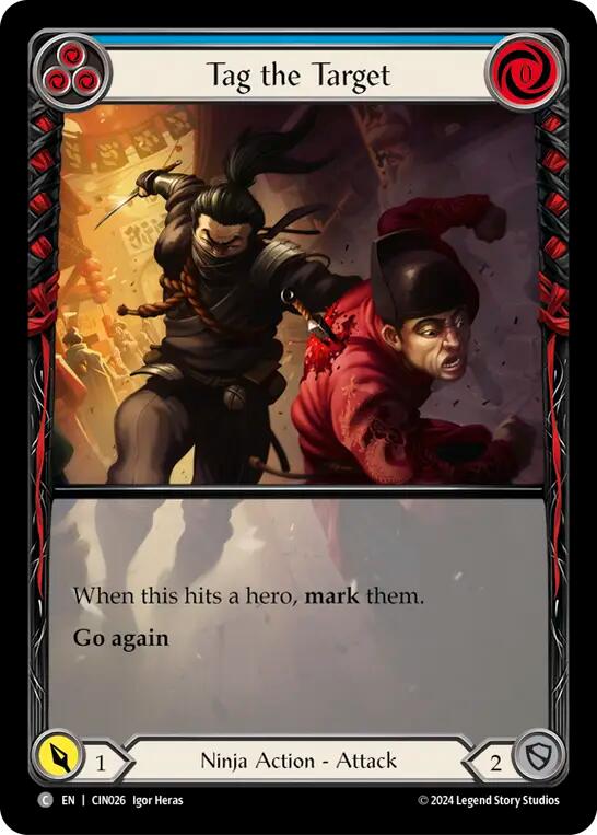 Tag the Target (Blue) (Extended Art) [CIN025] (The Hunted Cindra Blitz Deck) | Good Games Modbury
