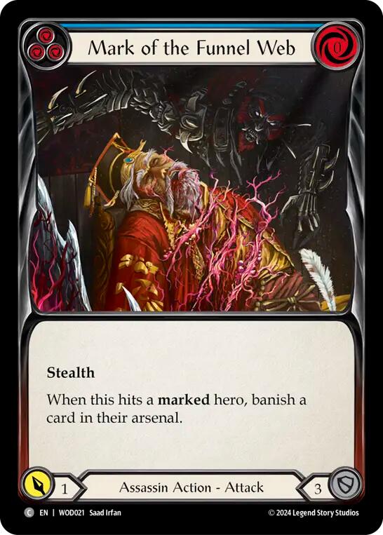Mark of the Funnel Web (Blue) [WOD021] (The Hunted Arakni, Web of Deceit Blitz Deck) | Good Games Modbury
