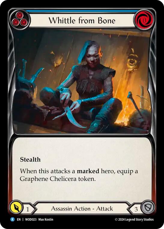 Whittle from Bone (Blue) [WOD023] (The Hunted Arakni, Web of Deceit Blitz Deck) | Good Games Modbury