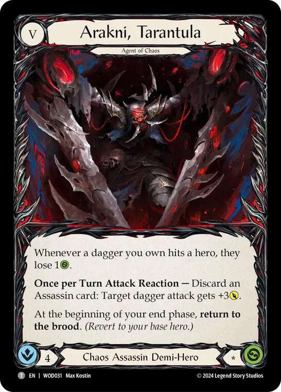 Arakni, Tarantula [WOD031//WOD032] (The Hunted Arakni, Web of Deceit Blitz Deck) | Good Games Modbury