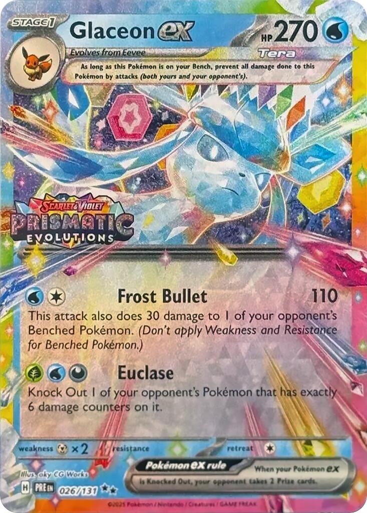 Glaceon ex (026/131) (Prismatic Evolutions Stamp) [Scarlet & Violet: Prismatic Evolutions] | Good Games Modbury