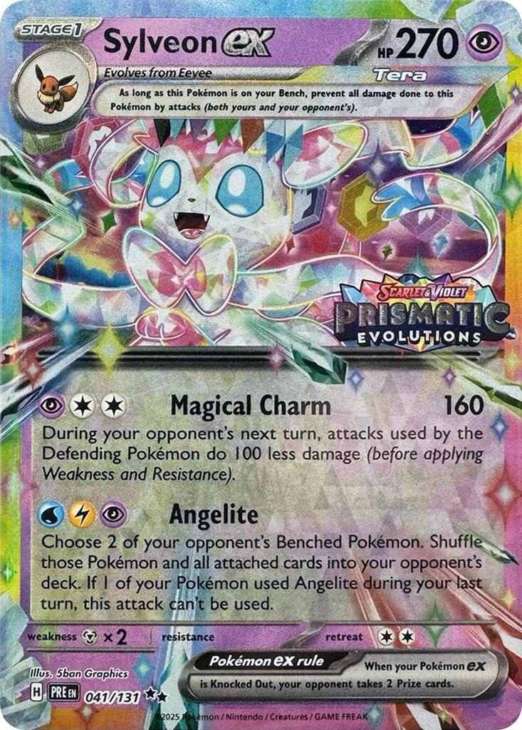 Sylveon ex (041/131) (Prismatic Evolutions Stamp) [Scarlet & Violet: Prismatic Evolutions] | Good Games Modbury