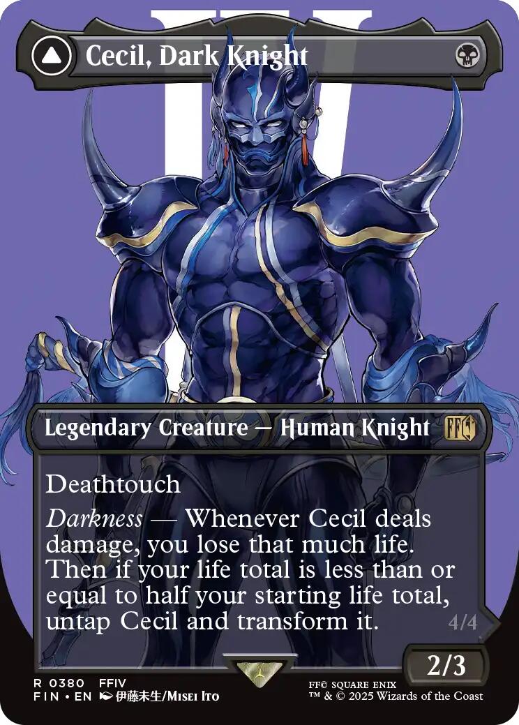 Cecil, Dark Knight // Cecil, Redeemed Paladin (Borderless) [FINAL FANTASY] | Good Games Modbury