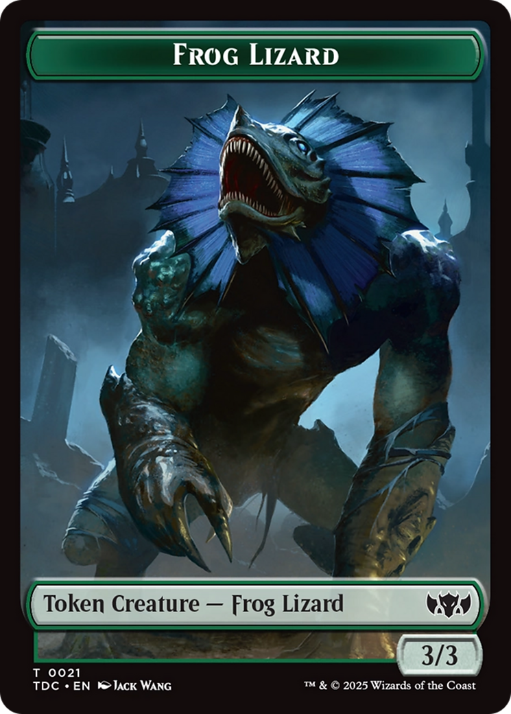 Frog Lizard // Dragon (0014) Double-Sided Token [Tarkir: Dragonstorm Commander Tokens] | Good Games Modbury