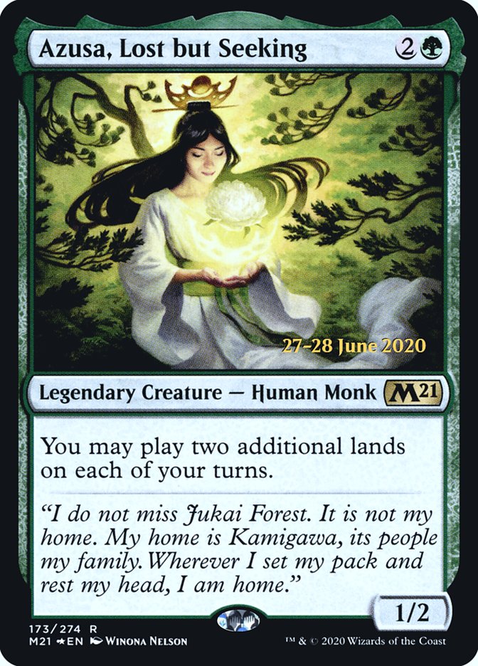 Azusa, Lost but Seeking [Core Set 2021 Prerelease Promos] | Good Games Modbury