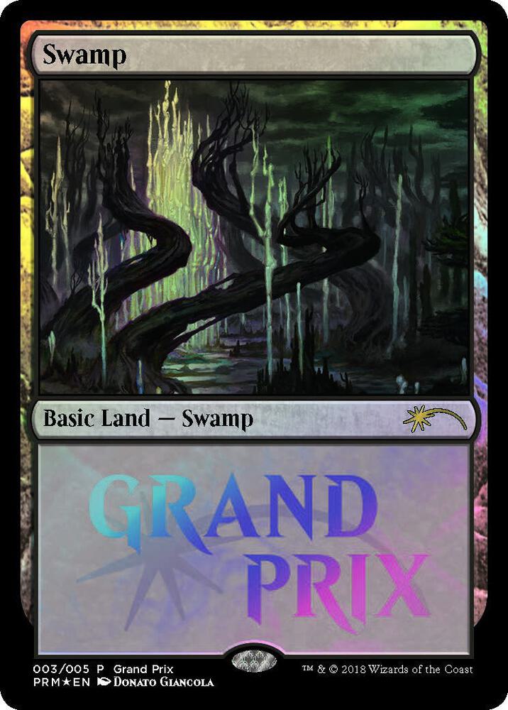 Swamp 3/5 (Grand Prix Promos)  - Foil | Good Games Modbury