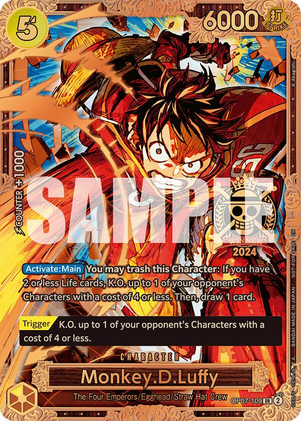 Monkey.D.Luffy (Championship 2024 World Final 3rd Place) [One Piece Promotion Cards] | Good Games Modbury