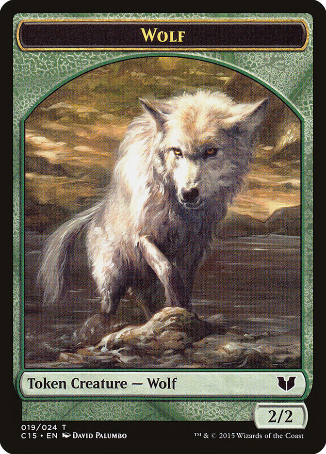 Wolf // Zombie Double-Sided Token [Commander 2015 Tokens] | Good Games Modbury
