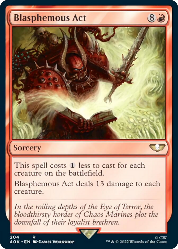 Blasphemous Act (Surge Foil) [Universes Beyond: Warhammer 40,000] | Good Games Modbury