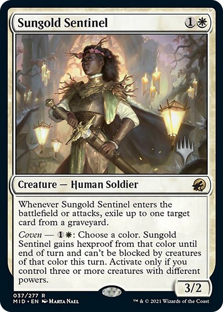 Sungold Sentinel 37 (Promo Pack: Innistrad: Midnight Hunt)  - Foil | Good Games Modbury