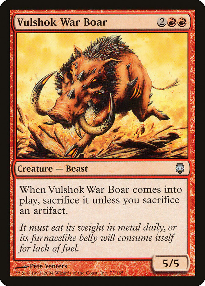 Vulshok War Boar 72/165 (Darksteel)  - Foil | Good Games Modbury