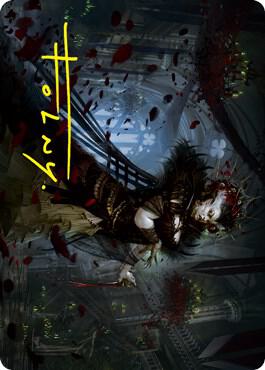 Falkenrath Forebear Art Card Gold Stamped Signature 33 (Art Series: Innistrad: Crimson Vow)  | Good Games Modbury