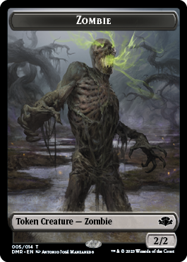 Zombie // Bird Double-Sided Token [Dominaria Remastered Tokens] | Good Games Modbury