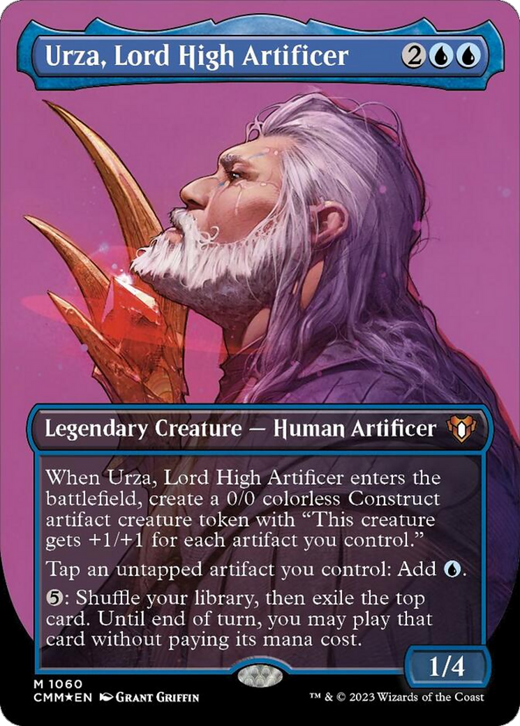 Urza, Lord High Artificer (Borderless Textured Foil Frame Break) [Commander Masters] | Good Games Modbury