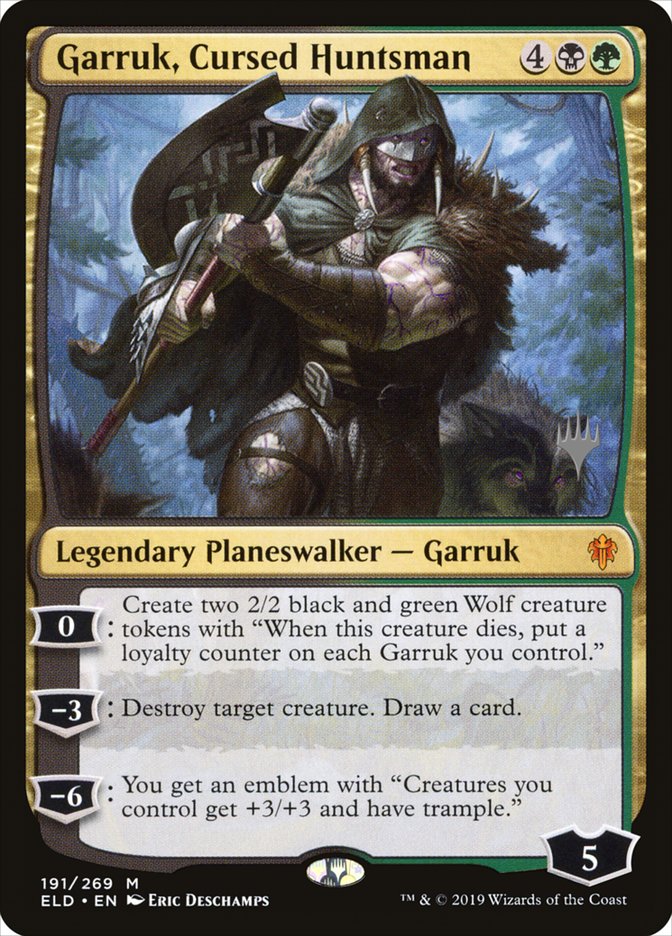 Garruk, Cursed Huntsman (Promo Pack) [Throne of Eldraine Promos] | Good Games Modbury